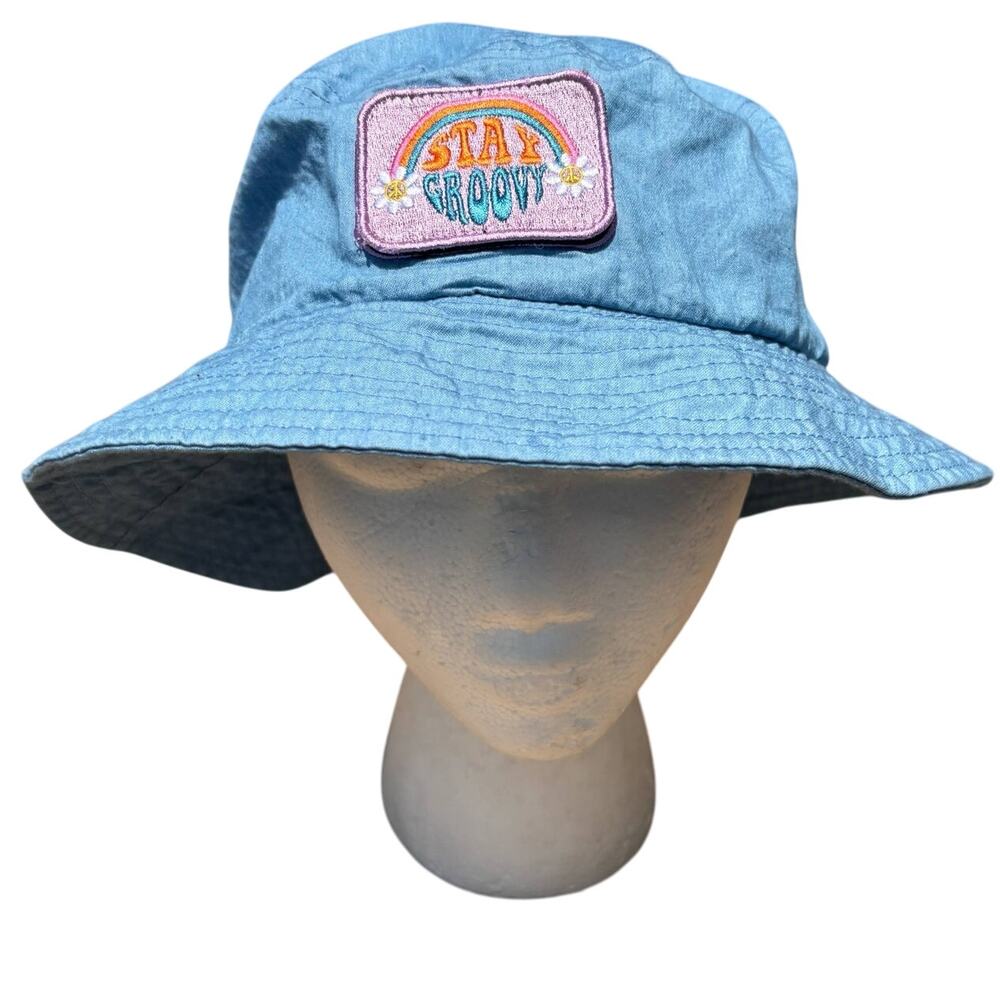 Blue Stay Groovy Bucket Hat